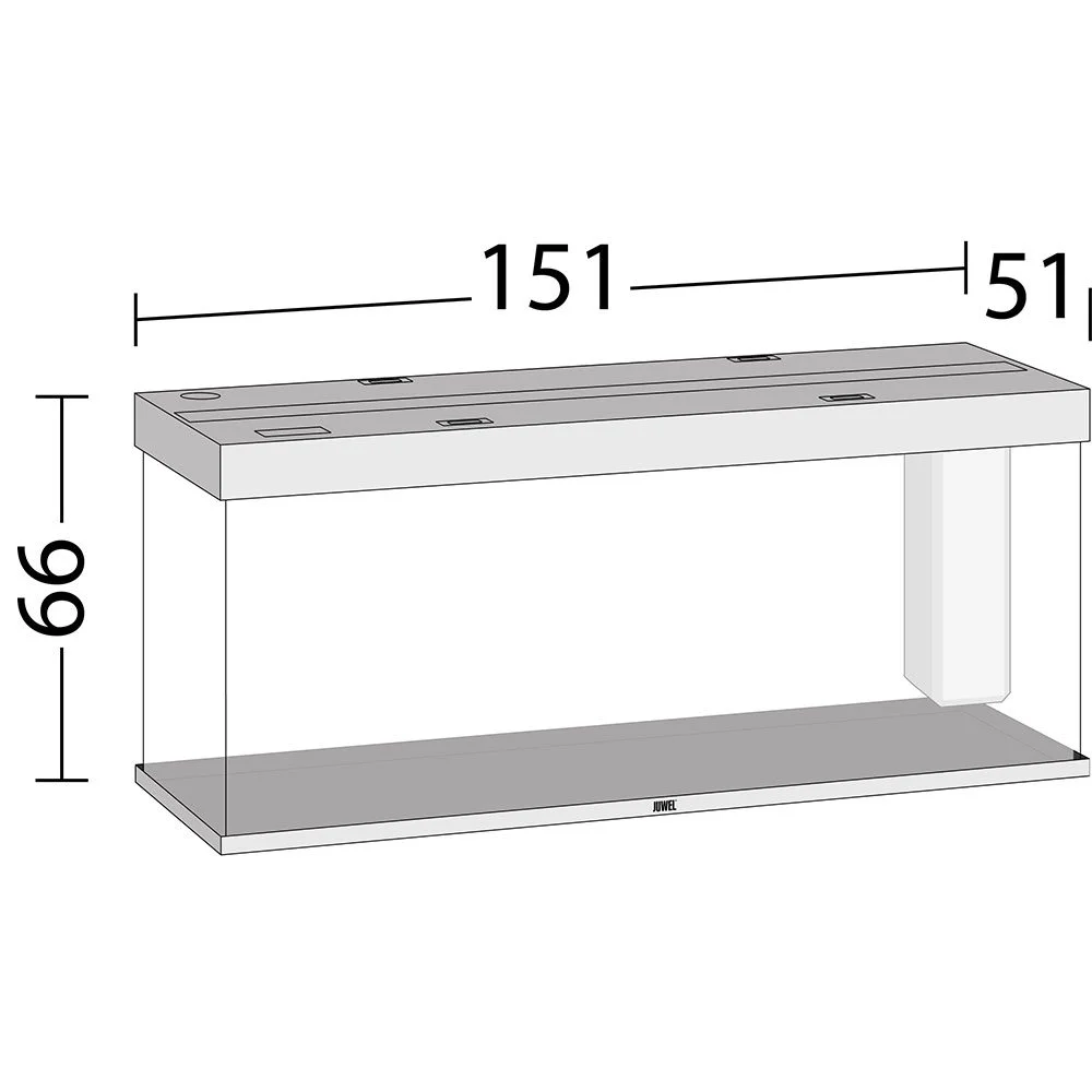 Juwel Akvarium Led Rio 450 Sort 151x51x66 cm 450 L